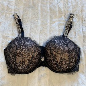 VS Very Sexy Shine Black Lace Push Up 36DD